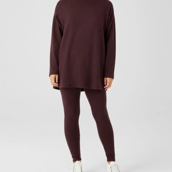 NWT Eileen Fisher Cassis Velvet leggings - Picture 1 of 6